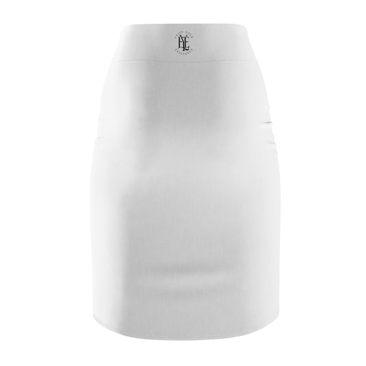 White Minimalist Pencil Skirt — Women's Classic AOP Skirt