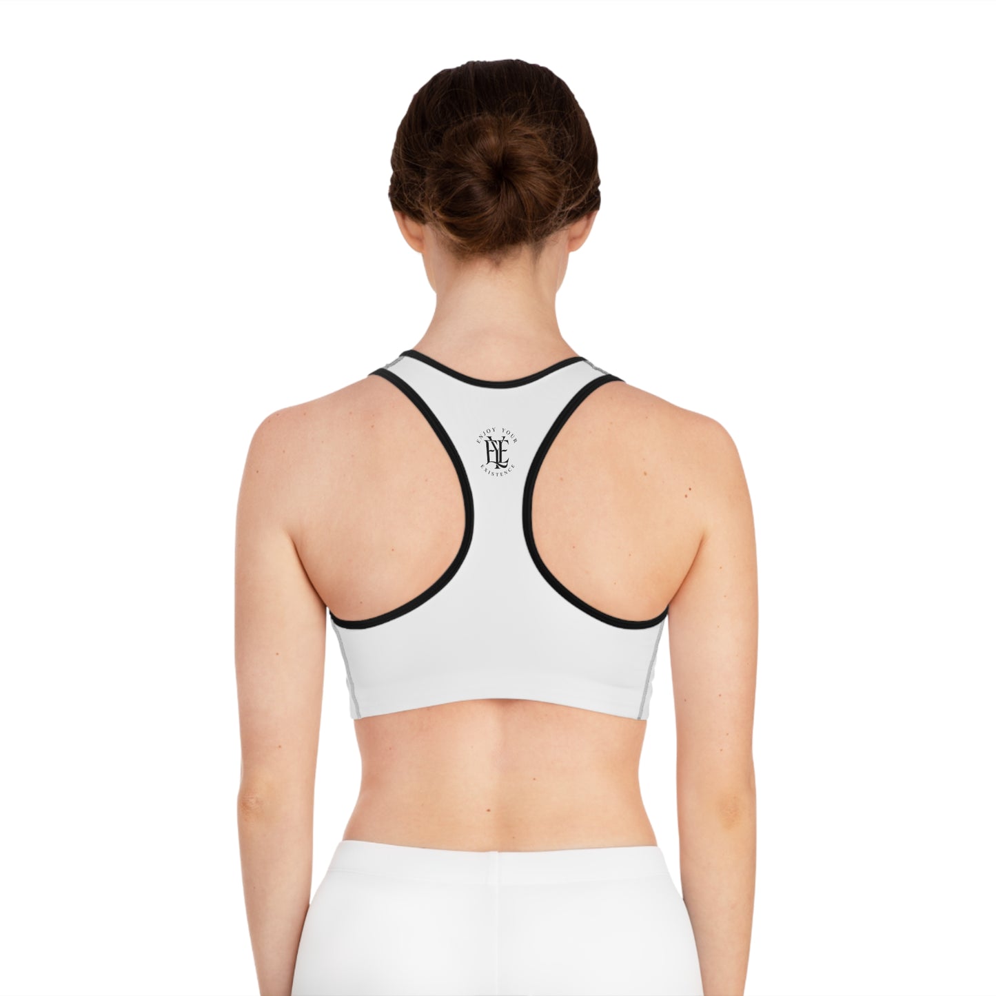 Minimalist White Racerback Sports Bra — Lightweight Activewear for Yoga, Running & Gym