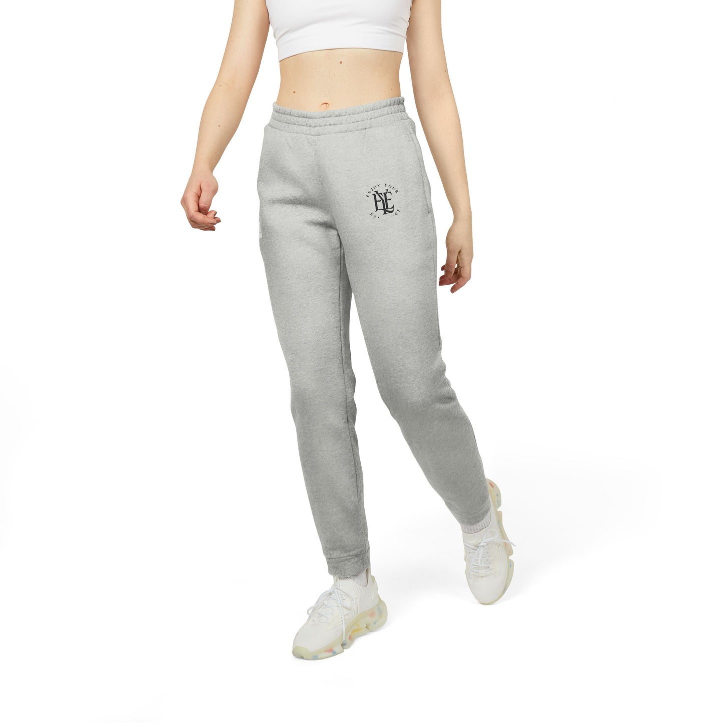 Adidas Fleece Joggers — Grey Athletic Sweatpants with Subtle Logo