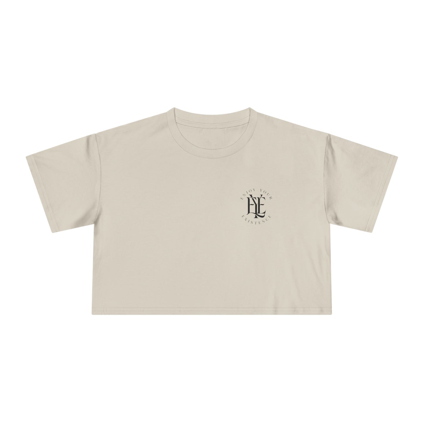 Women's Crop Tee — Minimal Monogram Chest Logo Cropped T-Shirt