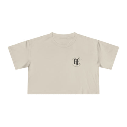 Women's Crop Tee — Minimal Monogram Chest Logo Cropped T-Shirt