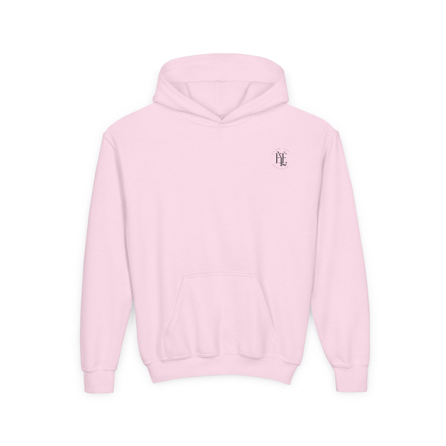 Youth Hoodie — 'Enjoy Your Existence' Minimal Logo Pullover