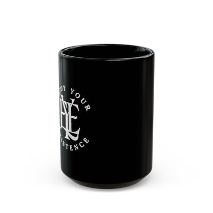 Black Anchor Coffee Mug – 'Drop Your Anchor' Nautical 11oz/15oz Ceramic