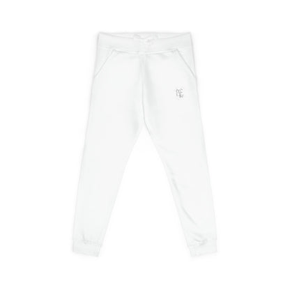 Embroidered Coral Fleece Sweatpants — Cozy Joggers with Small Script Logo