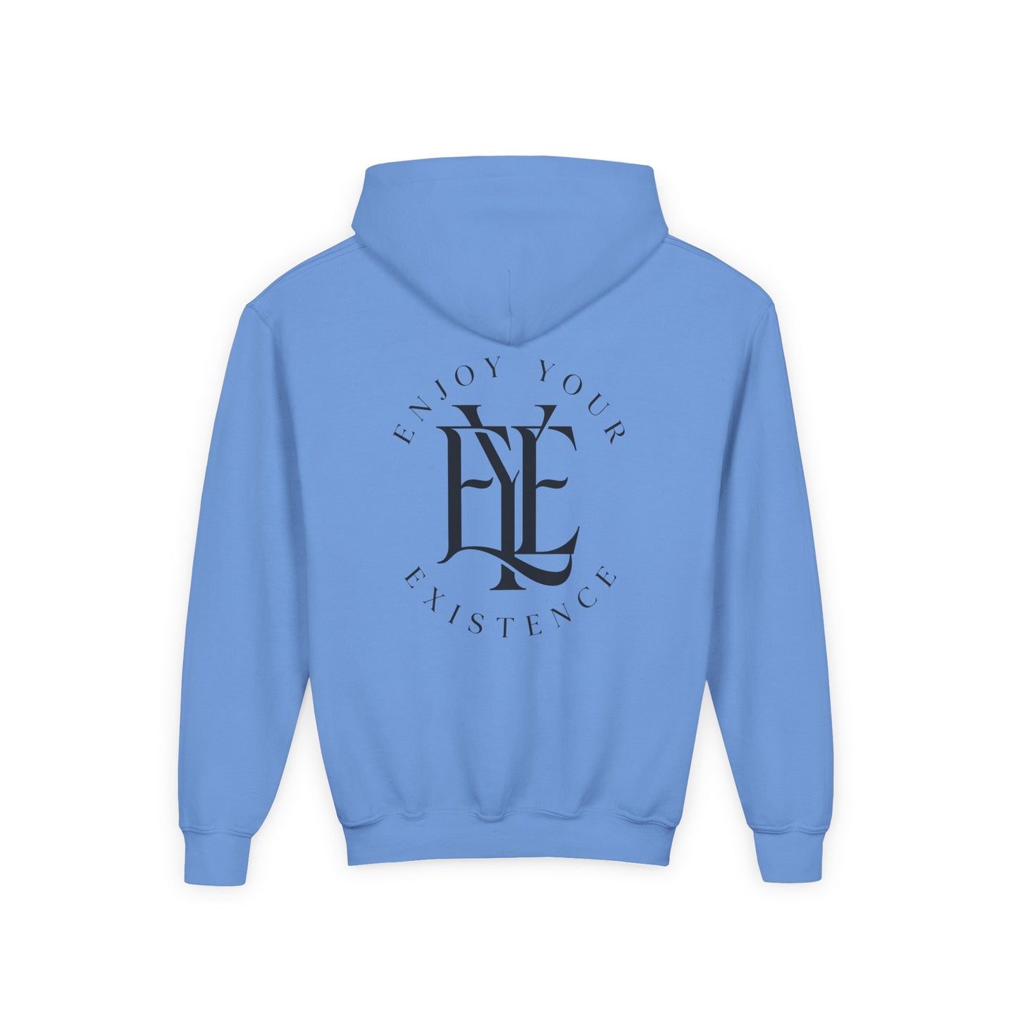 Youth Hoodie — 'Enjoy Your Existence' Minimal Logo Pullover