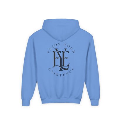 Youth Hoodie — 'Enjoy Your Existence' Minimal Logo Pullover