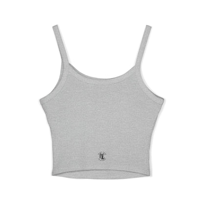 Minimal Gothic Letter Crop Tank Top – Women's Spaghetti Strap