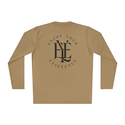 Enjoy Your Existence Long Sleeve Tee — Minimal Monogram Graphic