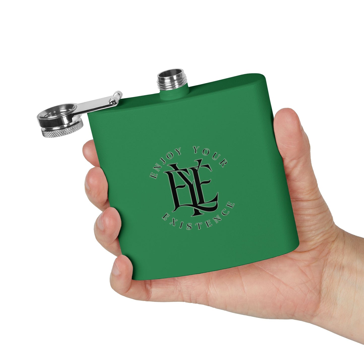 Flask — "Enjoy Your Existence" Stainless Steel 6oz Hip Flask