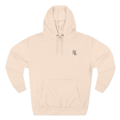 Three-Panel Fleece Hoodie — Minimalist 'Enjoy Your Existence' Logo Hoodie