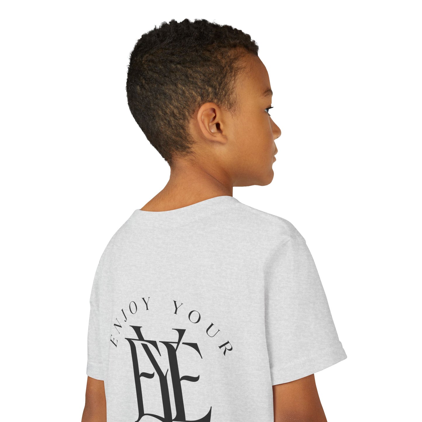 Youth Tee — "Enjoy Your Existence" Minimal Monogram Tee