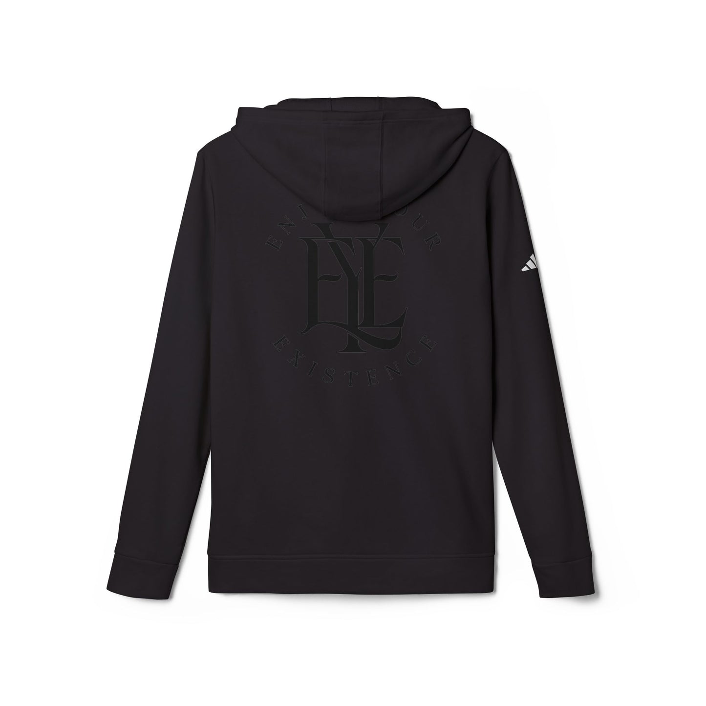 Enjoy Your Existence Hoodie — Minimal Monogram Fleece Hooded Sweatshirt