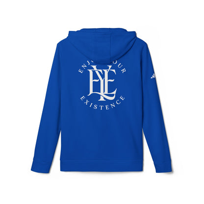 Fleece Hoodie — Vintage Monogram “Enjoy Your Existence” Graphic