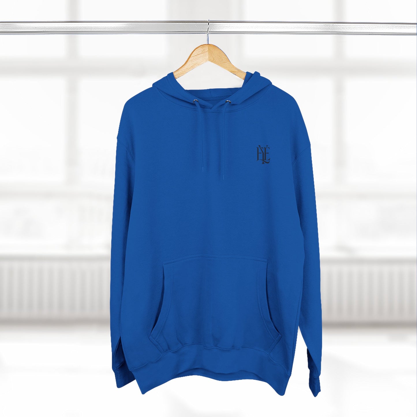 Three-Panel Fleece Hoodie — Minimalist 'Enjoy Your Existence' Logo Hoodie