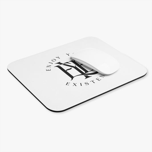 Mouse Pad — “Enjoy Your Existence” Minimalist Gothic Desk Mat
