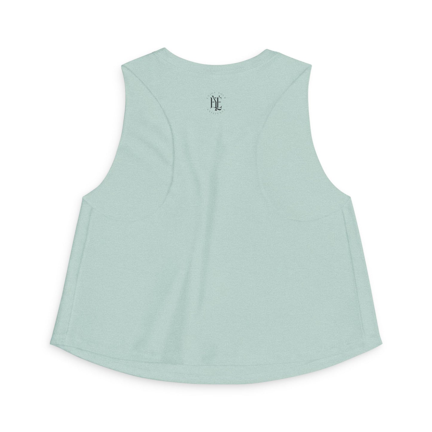 Women's Crop Top — Minimal Monogram Tank Top (Small Chest & Back Logo)
