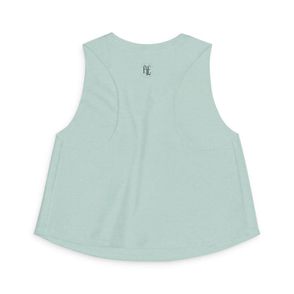 Women's Crop Top — Minimal Monogram Tank Top (Small Chest & Back Logo)