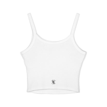 Minimal Gothic Letter Crop Tank Top – Women's Spaghetti Strap