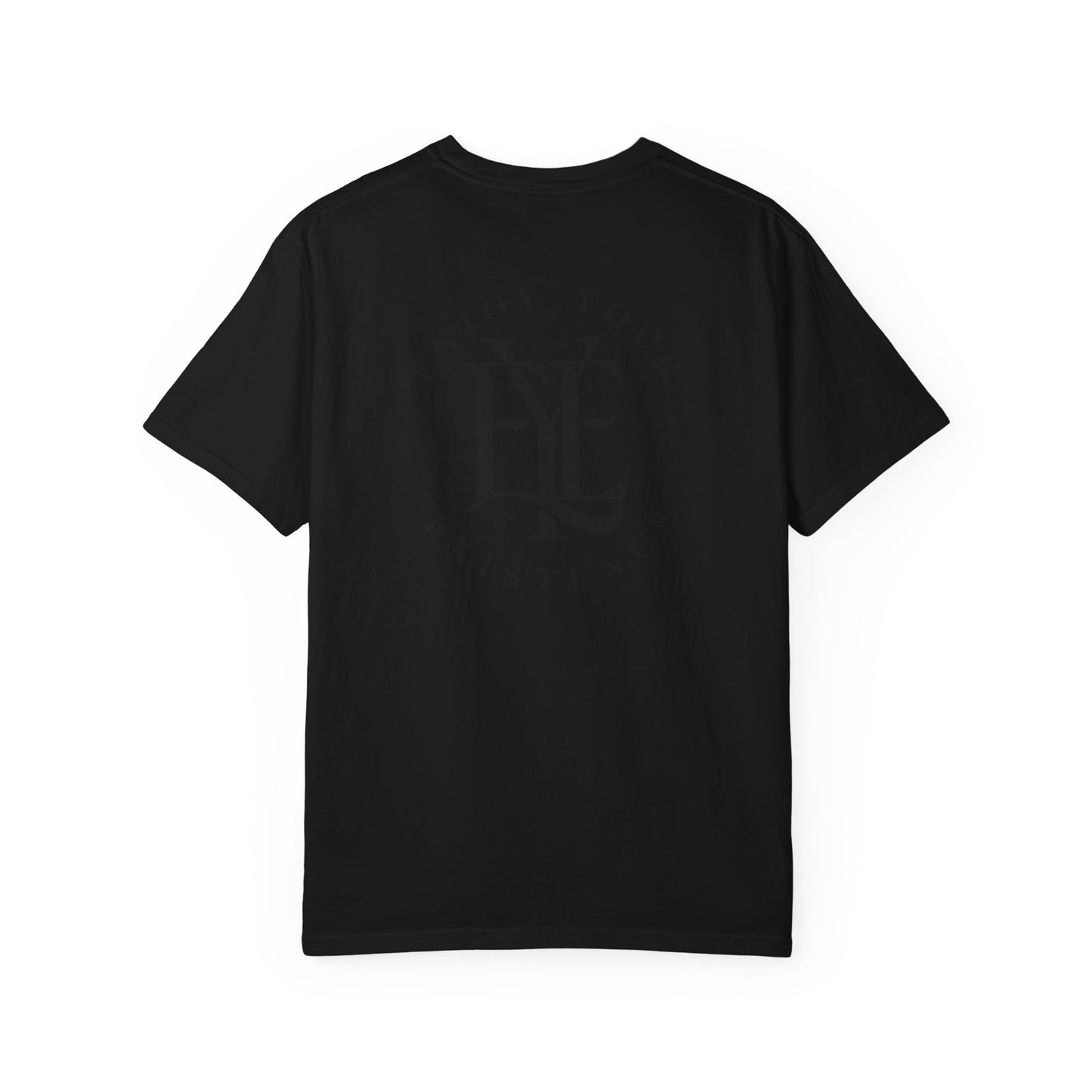 Enjoy Your Existence T-Shirt — Minimal Gothic Logo Tee