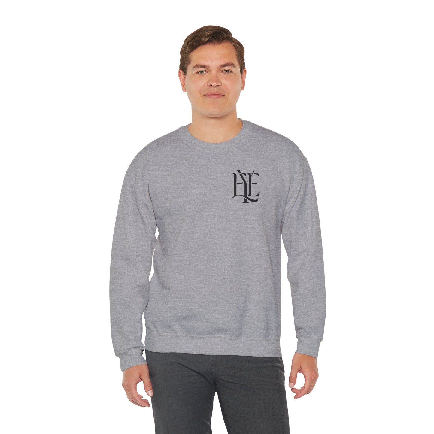 Crewneck Sweatshirt — 'Enjoy Your Existence' Monogram Minimalist Pullover
