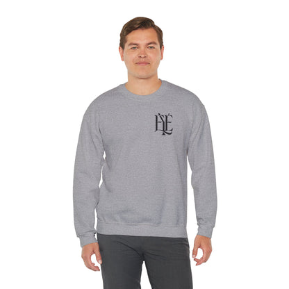 Crewneck Sweatshirt — 'Enjoy Your Existence' Monogram Minimalist Pullover