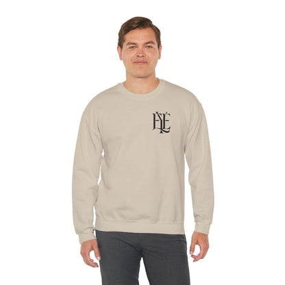 Crewneck Sweatshirt — 'Enjoy Your Existence' Monogram Minimalist Pullover