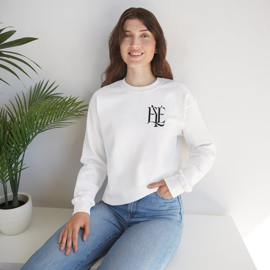 Crewneck Sweatshirt — 'Enjoy Your Existence' Monogram Minimalist Pullover