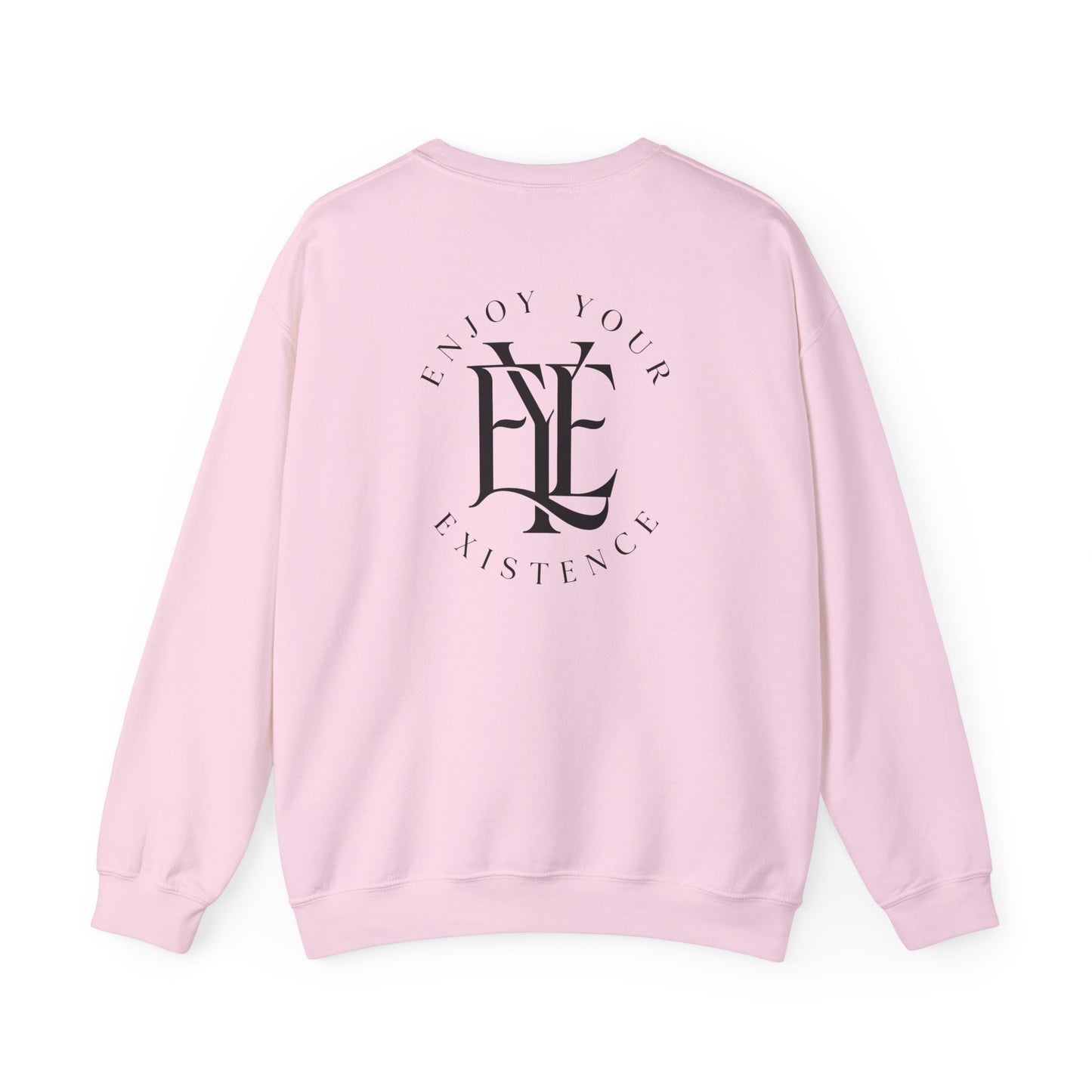 Crewneck Sweatshirt — 'Enjoy Your Existence' Monogram Minimalist Pullover