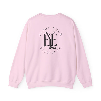 Crewneck Sweatshirt — 'Enjoy Your Existence' Monogram Minimalist Pullover