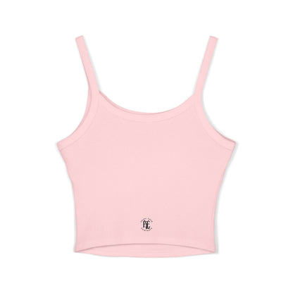 Minimal Gothic Letter Crop Tank Top – Women's Spaghetti Strap