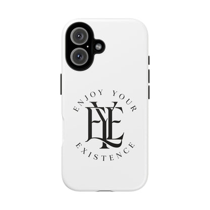 Enjoy Your Existence Phone Case — Minimal Gothic Monogram Protective Cover
