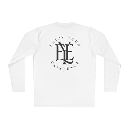 Enjoy Your Existence Long Sleeve Tee — Minimal Monogram Graphic