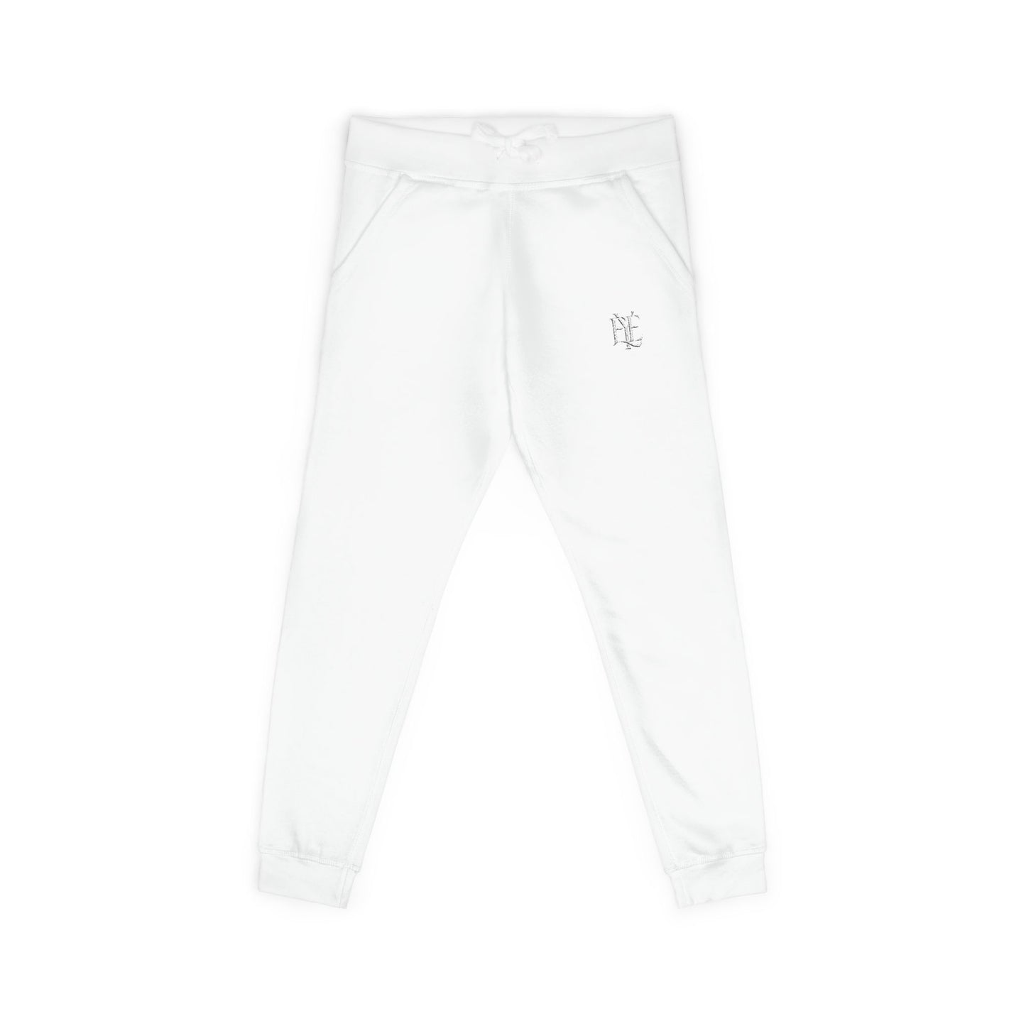 Embroidered Olive Fleece Sweatpants — Minimal Crest Joggers