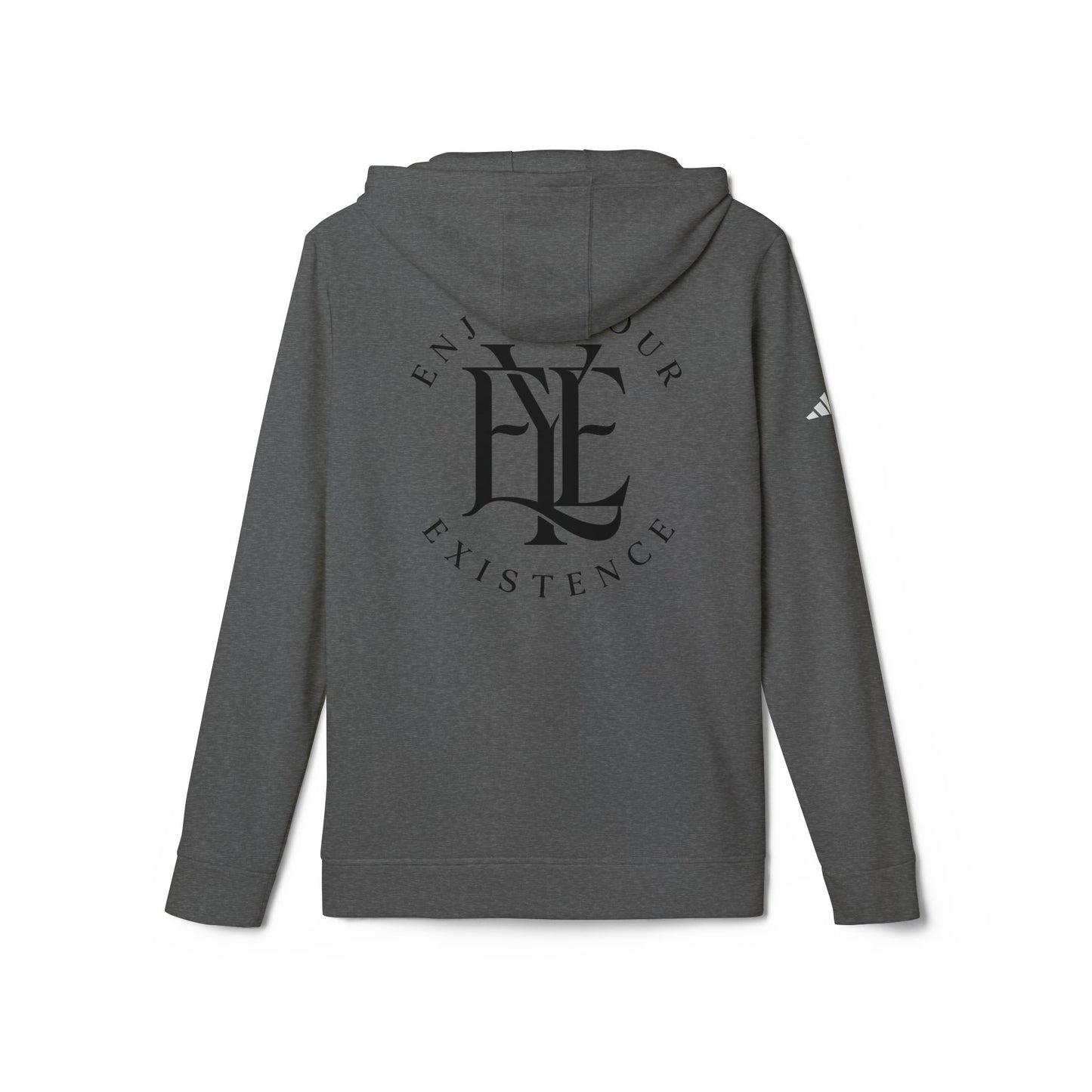Enjoy Your Existence Hoodie — Minimal Monogram Fleece Hooded Sweatshirt
