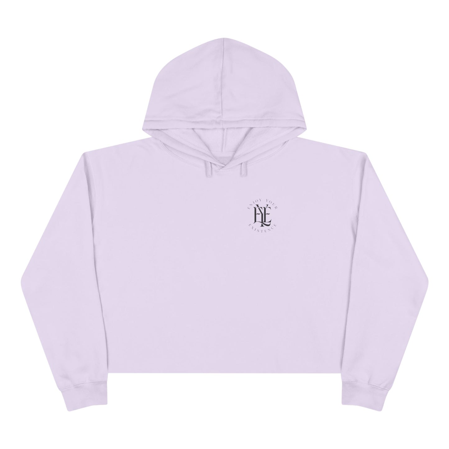 Cropped White Hoodie with Minimal Monogram — Chic Casual Streetwear