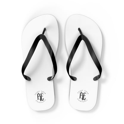 Flip Flops - Minimal Monogram White Beach Sandals
