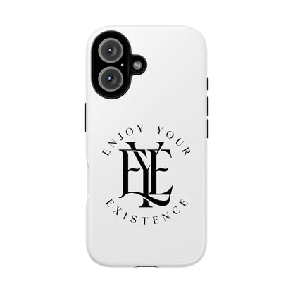 Enjoy Your Existence Phone Case — Minimal Gothic Monogram Protective Cover