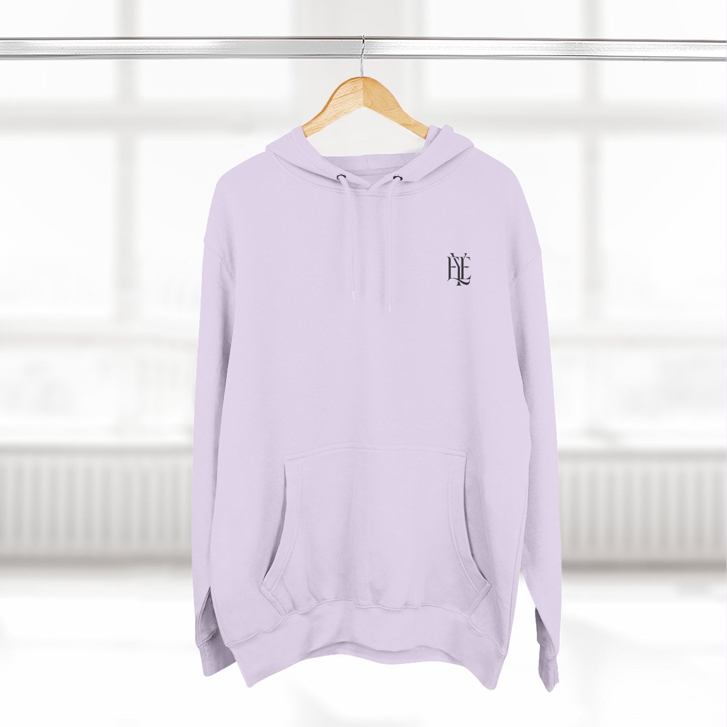 Three-Panel Fleece Hoodie — Minimalist 'Enjoy Your Existence' Logo Hoodie