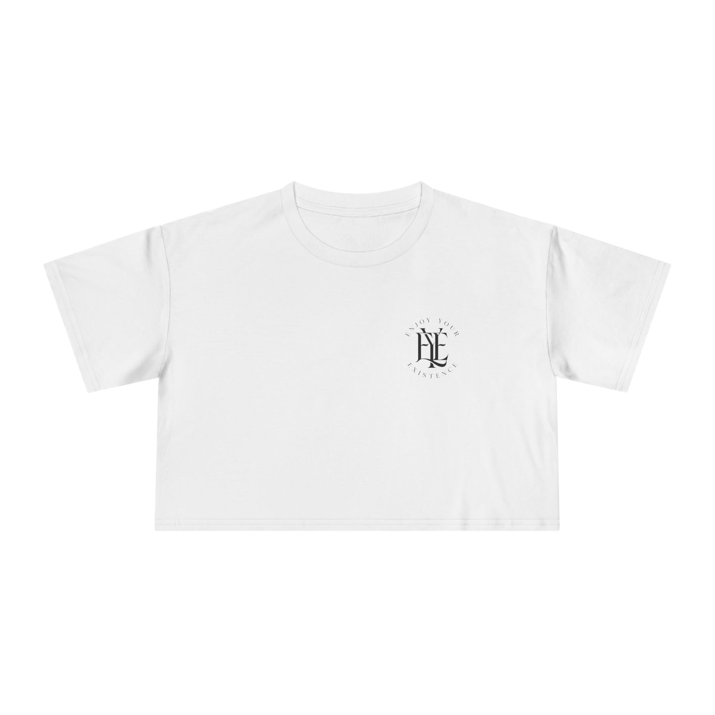 Women's Crop Tee — Minimal Monogram Chest Logo Cropped T-Shirt