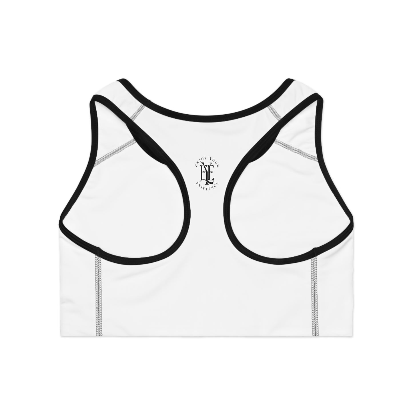 Minimalist White Racerback Sports Bra — Lightweight Activewear for Yoga, Running & Gym