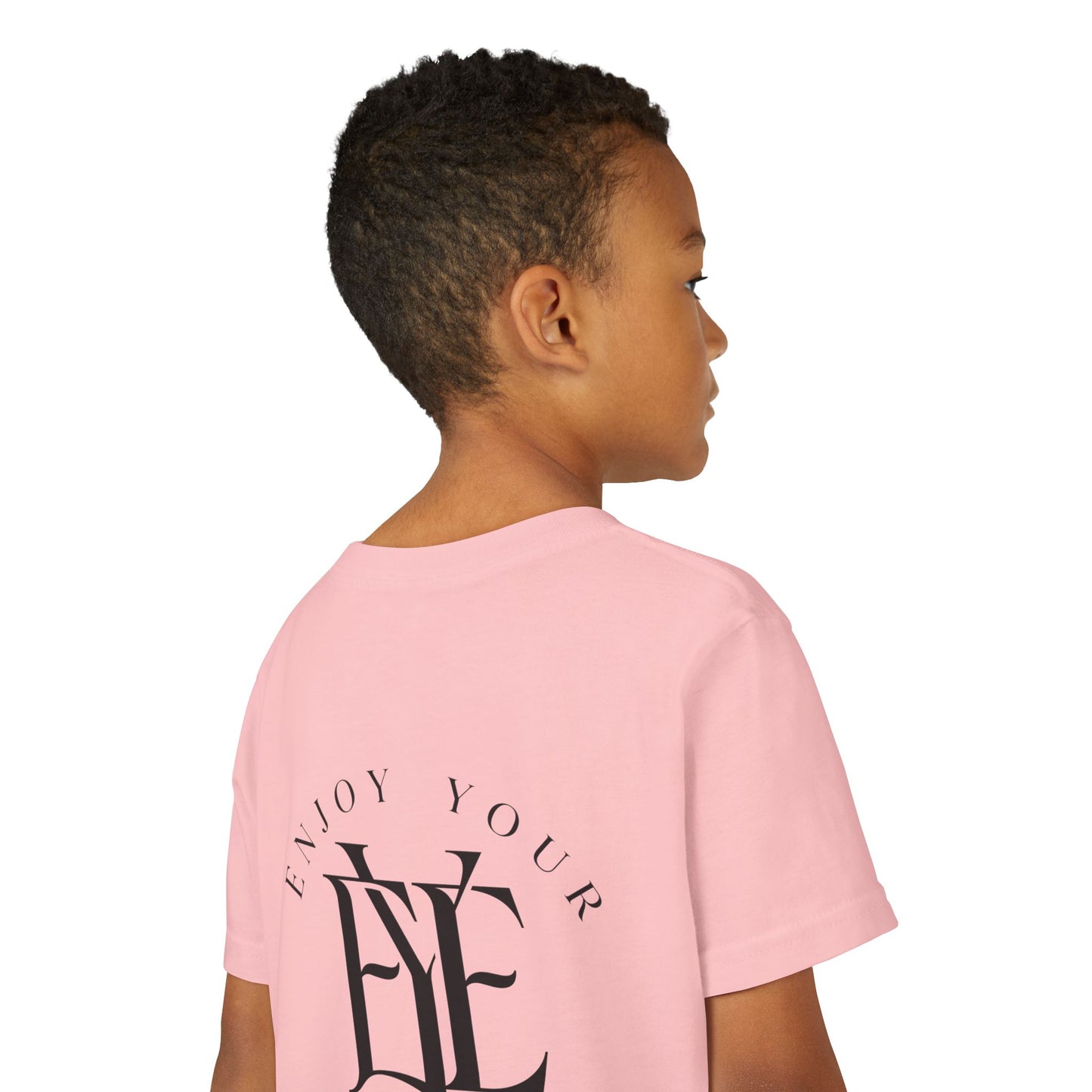 Youth Tee — "Enjoy Your Existence" Minimal Monogram Tee