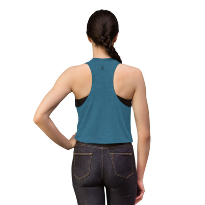 Women's Crop Top — Minimal Monogram Tank Top (Small Chest & Back Logo)