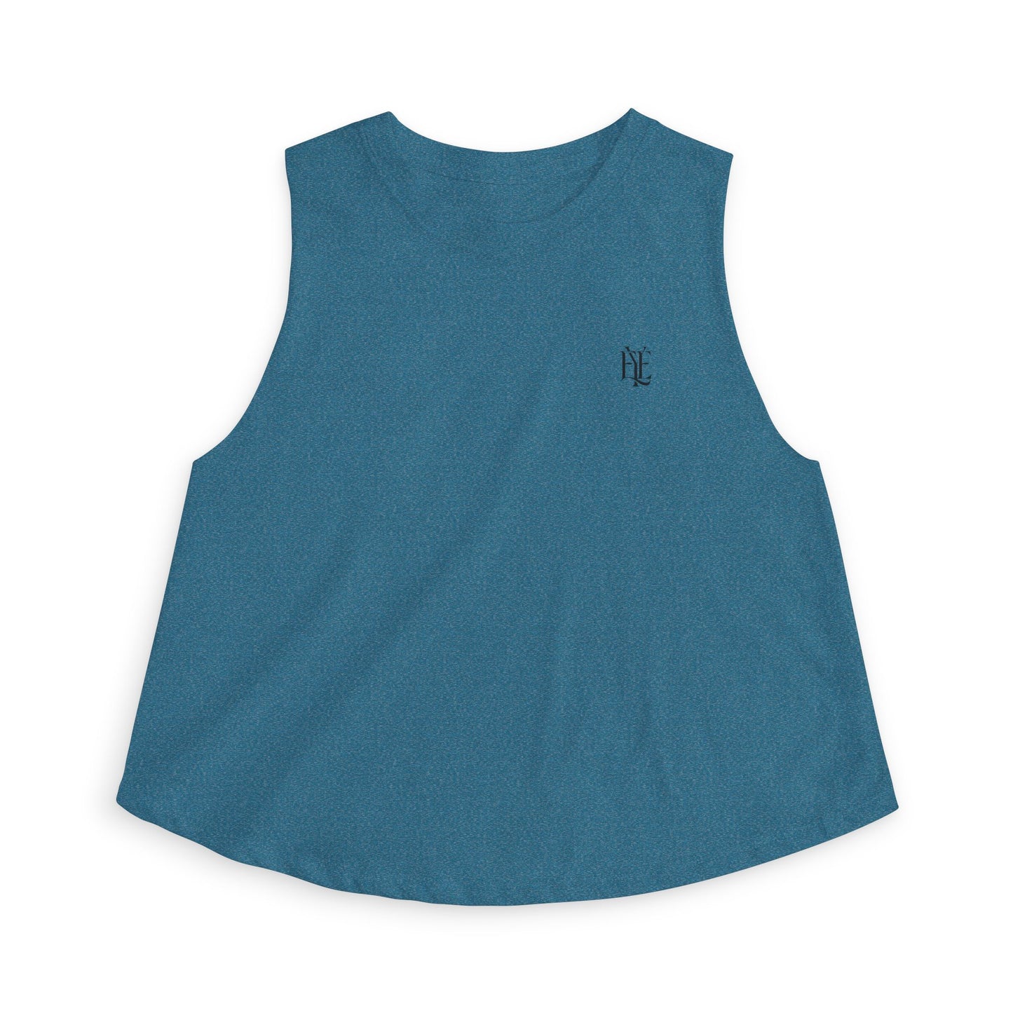 Women's Crop Top — Minimal Monogram Tank Top (Small Chest & Back Logo)
