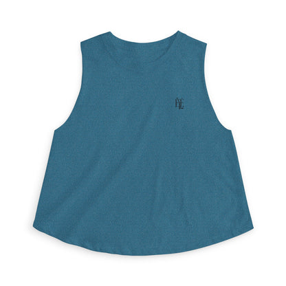 Women's Crop Top — Minimal Monogram Tank Top (Small Chest & Back Logo)