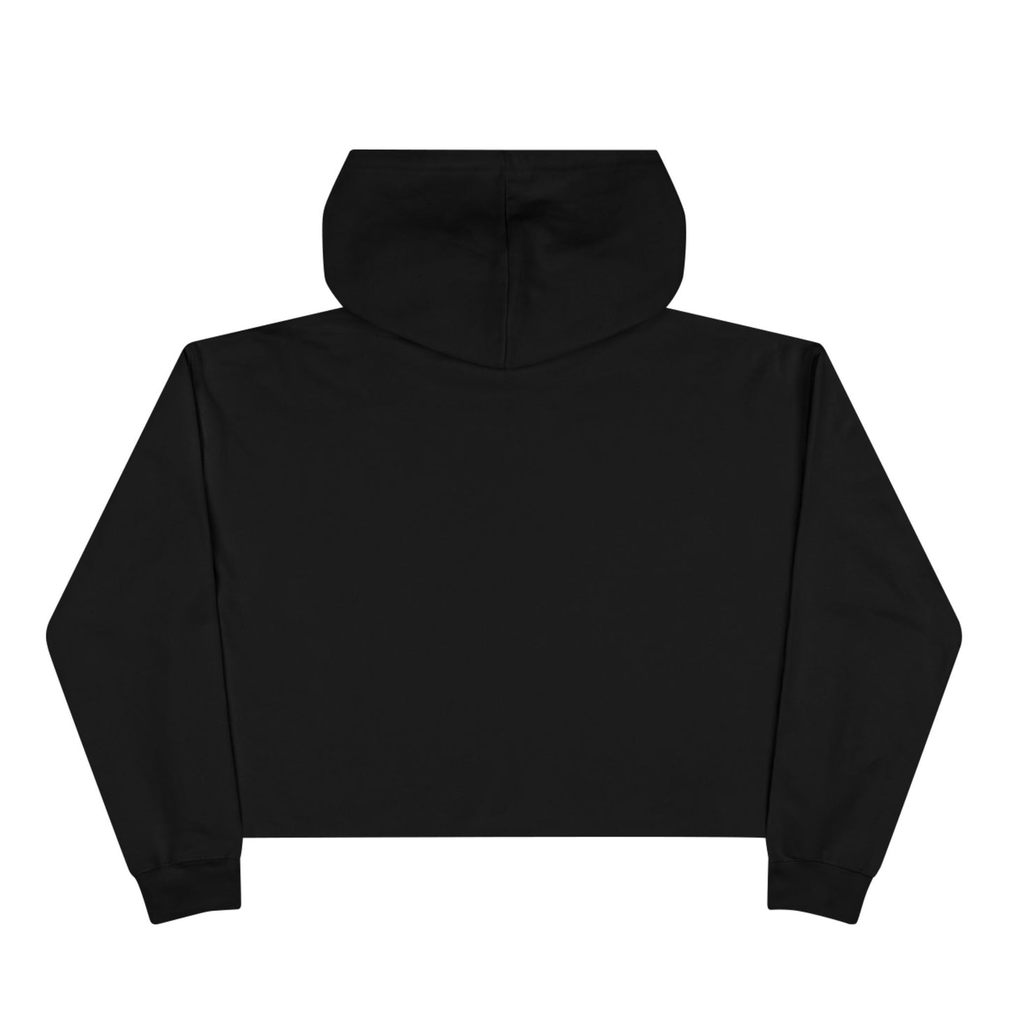 Cropped Hoodie — Minimal Monogram Chest Logo, Casual Streetwear