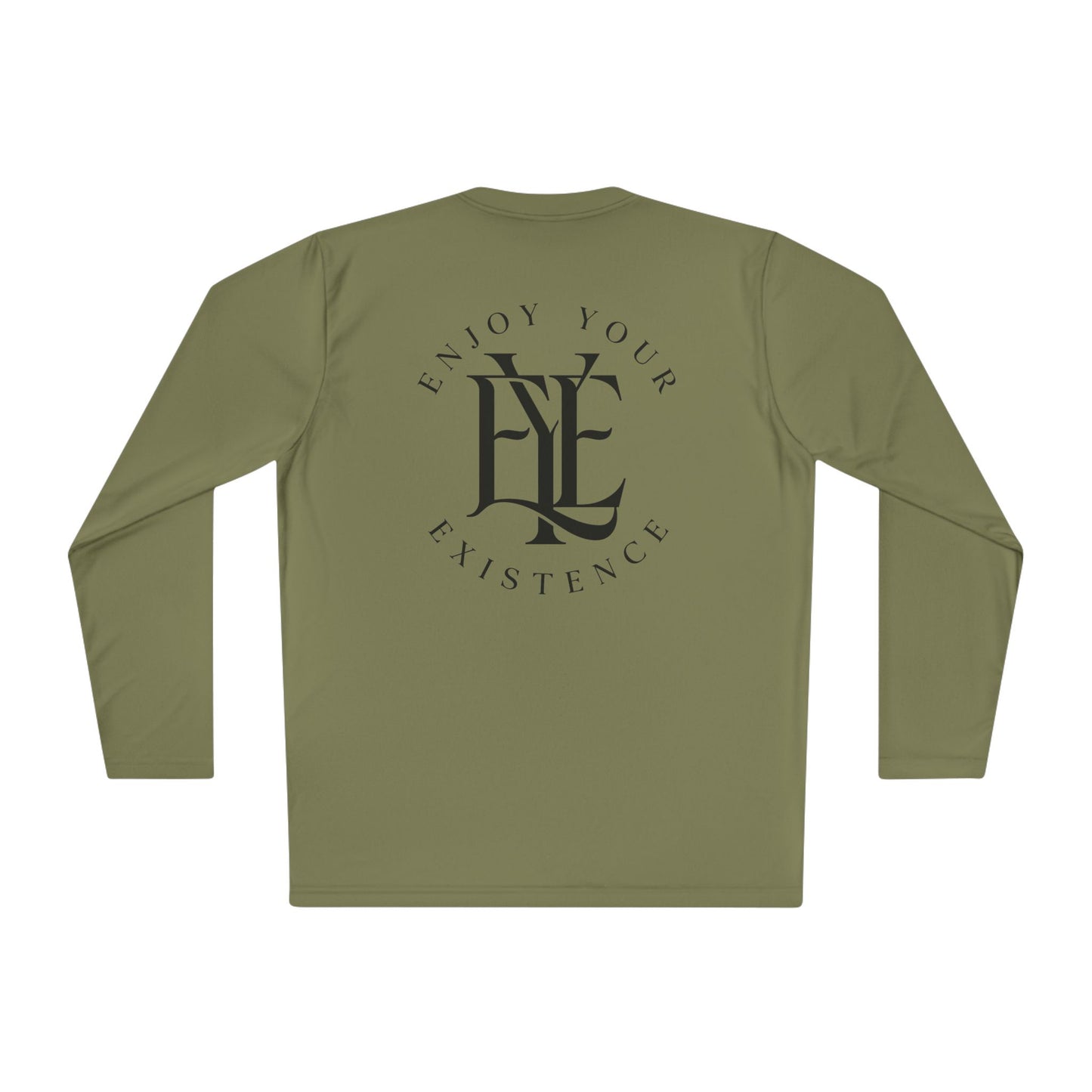 Enjoy Your Existence Long Sleeve Tee — Minimal Monogram Graphic