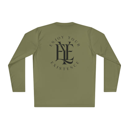Enjoy Your Existence Long Sleeve Tee — Minimal Monogram Graphic