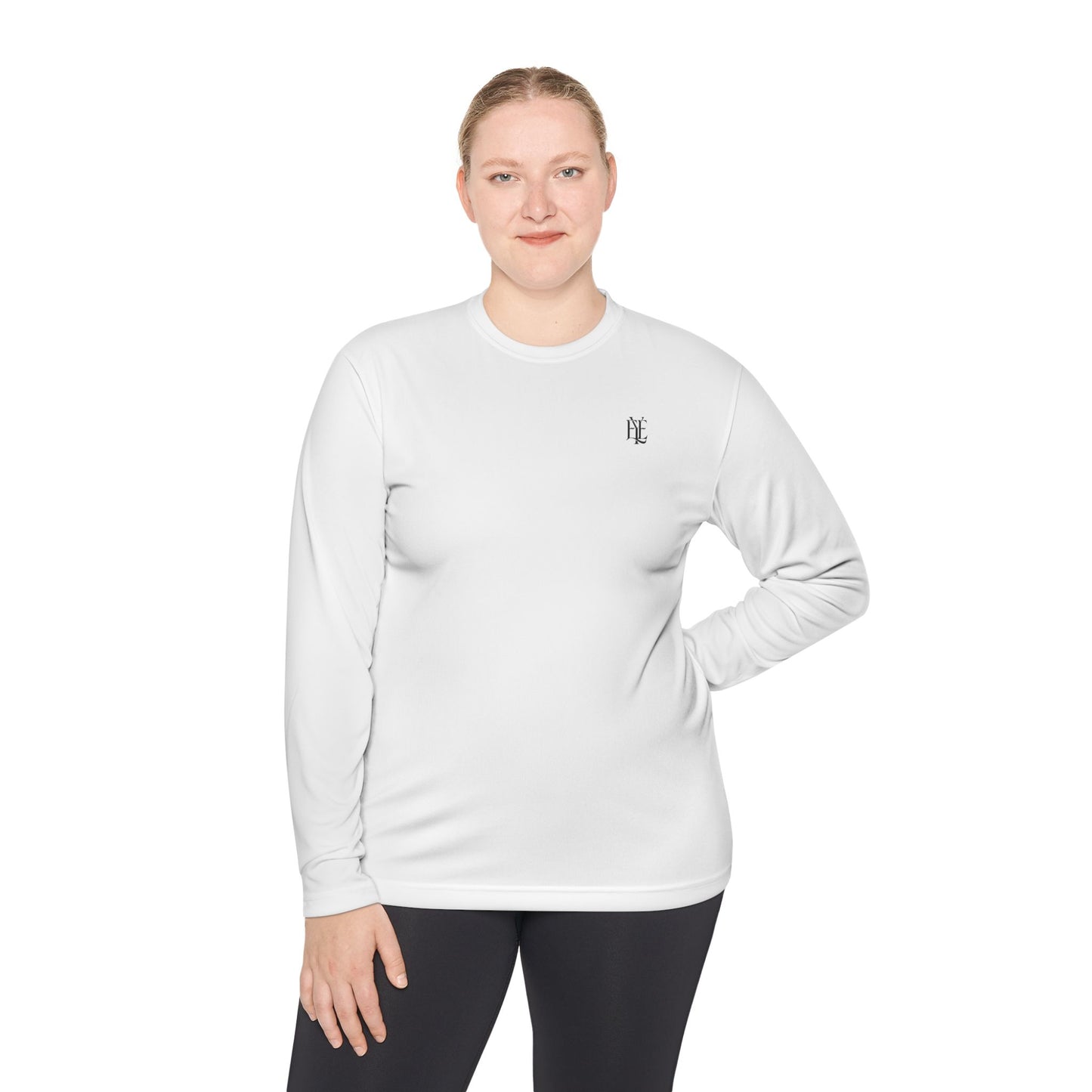 Enjoy Your Existence Long Sleeve Tee — Minimal Monogram Graphic