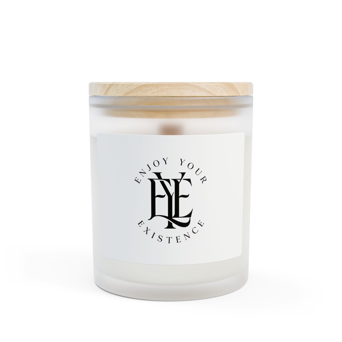 Enjoy Your Existence Frosted Glass Candle — 11oz Scented Soy Candle