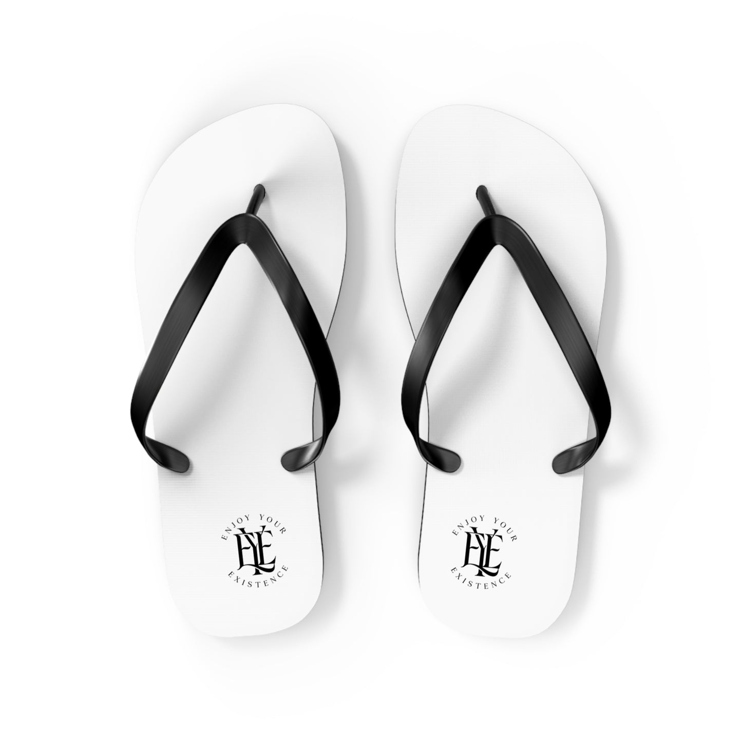 Flip Flops - Minimal Monogram White Beach Sandals